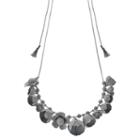 Simply Vera Vera Wang Matte Beaded Flower Charm Long Necklace, Women's, Grey Other