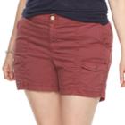 Plus Size Sonoma Goods For Life&trade; Comfort Waist Cargo Shorts, Women's, Size: 16 W, Dark Red