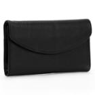 Dopp Leather Framed Organizer Clutch Wallet, Women's, Black