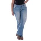 Juniors' Plus Size Amethyst Release-hem Baby Bootcut Jeans, Girl's, Size: 16 W, Dark Blue
