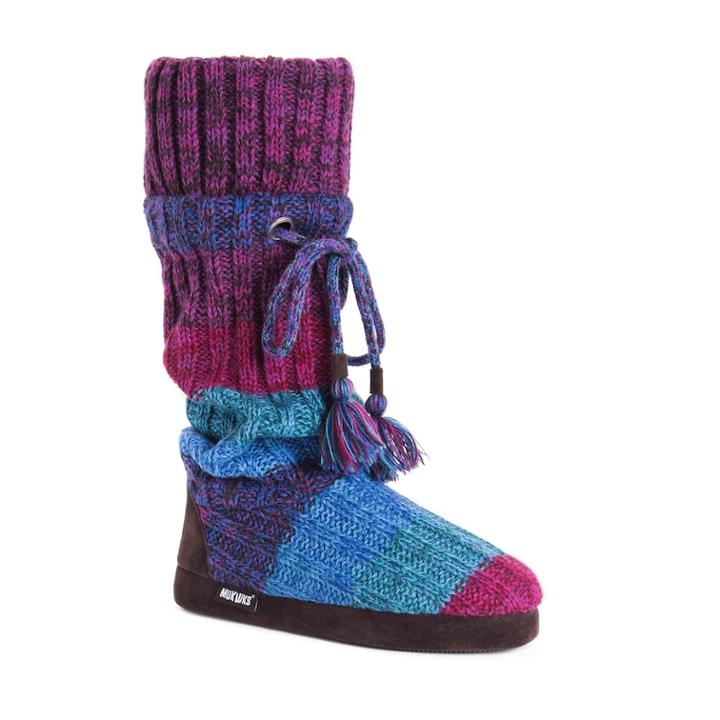 Women's Muk Luks Avril Boot Slippers, Size: Small, Multicolor