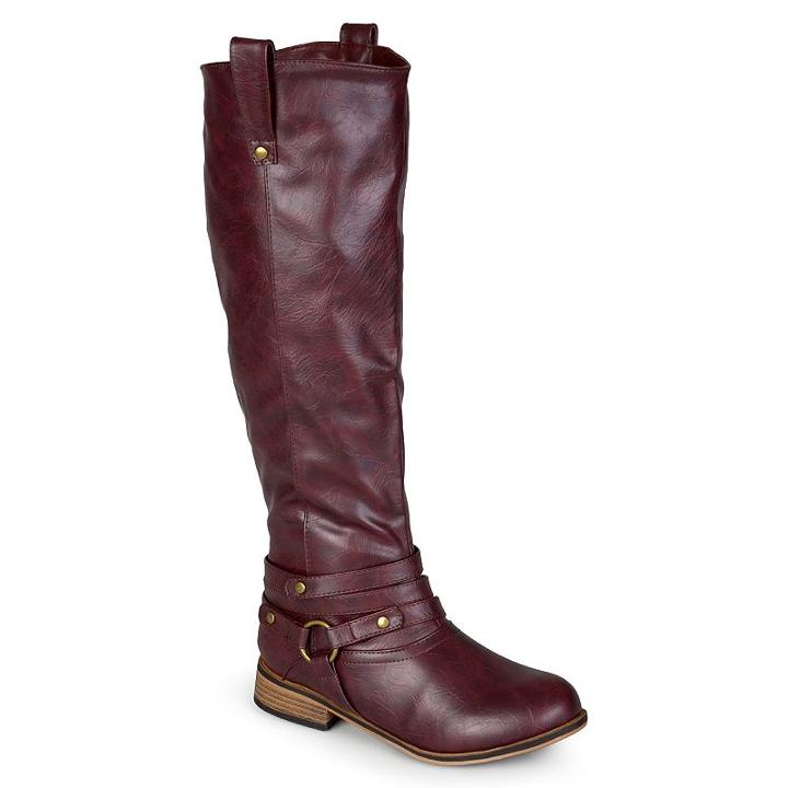 Journee Collection Walla Women's Knee-high Boots, Girl's, Size: 7 M Xwc, Red