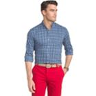 Men's Izod Advantage Regular-fit Sport Flex Plaid Stretch Button-down Shirt, Size: Xl, Brt Blue