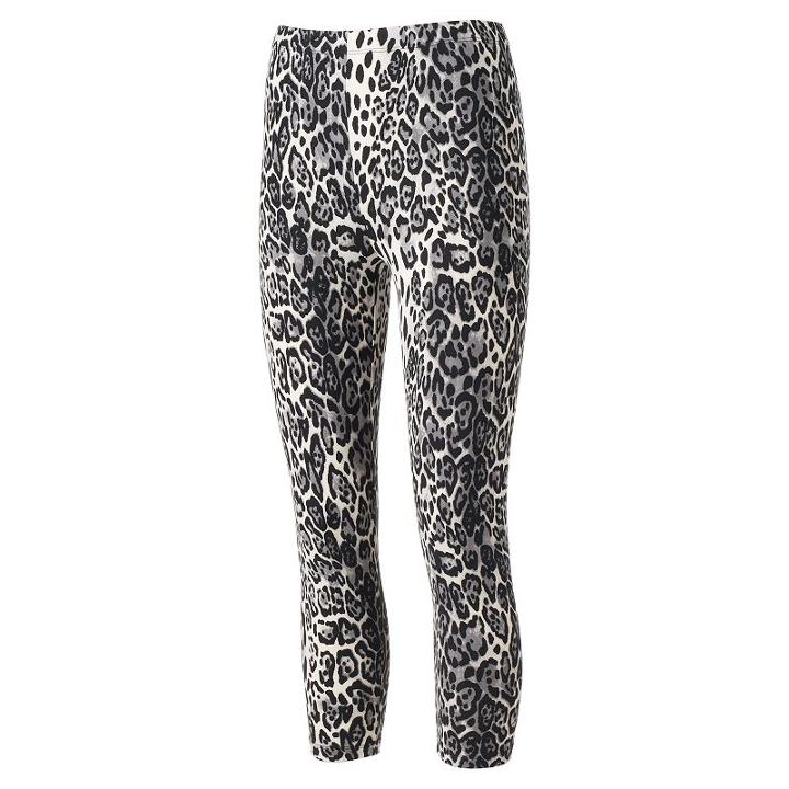 Juniors' Eye Candy Peached Print Capri Leggings, Girl's, Size: Large, Black
