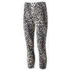 Juniors' Eye Candy Peached Print Capri Leggings, Girl's, Size: Large, Black