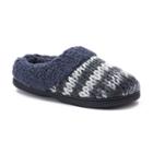 Women's Dearfoams Chunky Space-dyed Knit Clog Slippers, Size: Large, Black