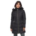 Women's Apt. 9&reg; Hooded Faux-fur Trim Jacket, Size: Xl, Black