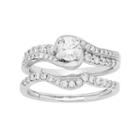 14k White Gold 3/4 Carat T.w. Igl Certified Diamond Swirl Engagement Ring Set, Women's, Size: 8
