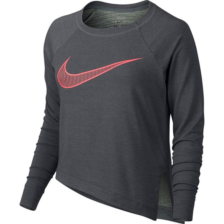Women's Nike Training Cropped Top, Size: Large, Dark Grey