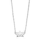 Lc Lauren Conrad Silver Tone Lotus Flower Necklace, Women's