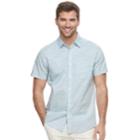 Men's Apt. 9&reg; Premier Flex Slim-fit Stretch Woven Button-down Shirt, Size: Large Slim, Blue (navy)