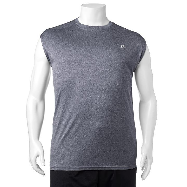 Big & Tall Russell Heathered Dri-power Performance Muscle Tee, Men's, Size: 4xlt, Blue Other