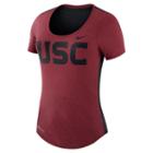 Women's Nike Usc Trojans Dri-fit Scoopneck Tee, Size: Small, Red