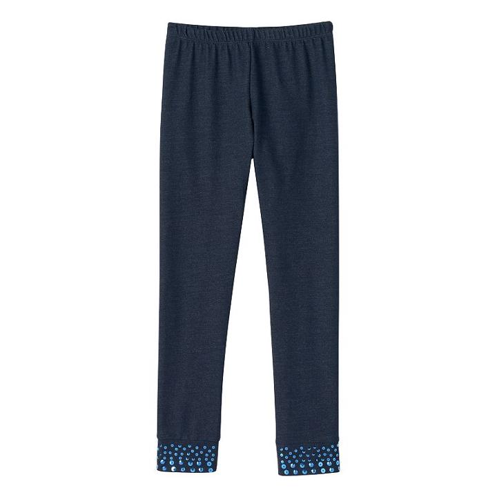 Girls 7-16 & Plus Size So&reg; Sequined Leggings, Girl's, Size: 7-8, Blue (navy)