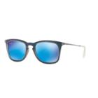 Ray-ban Rb4221 50mm Youngster Square Mirror Sunglasses, Adult Unisex, Brt Blue