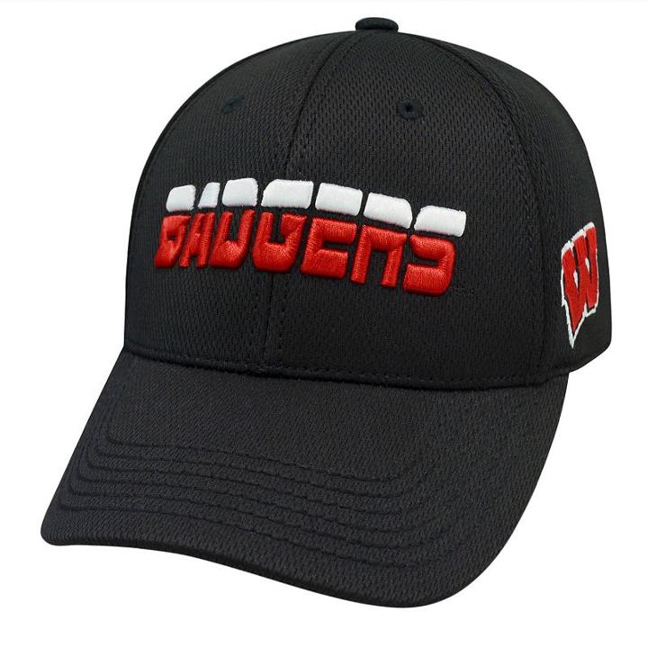 Adult Top Of The World Wisconsin Badgers Vigor One-fit Cap, Black