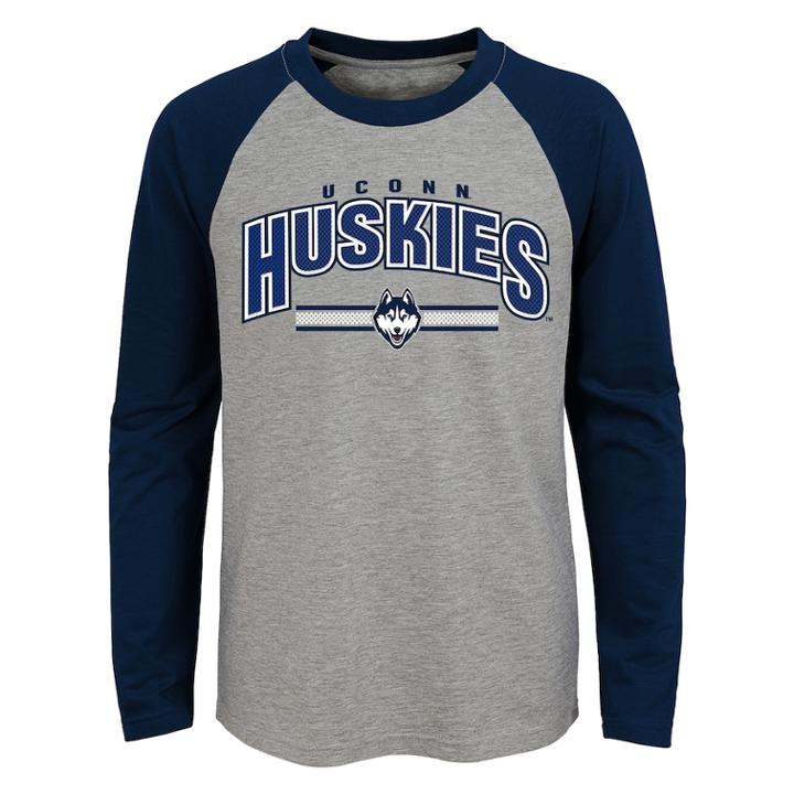 Boys 4-18 Uconn Huskies Audible Tee, Size: 16-18, Grey