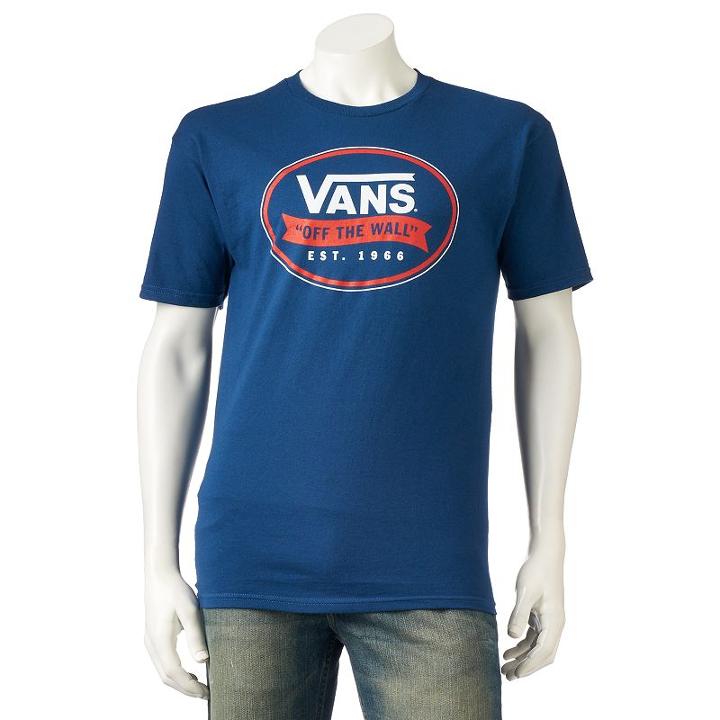 Men's Vans Cloval Tee, Size: Small, Dark Blue