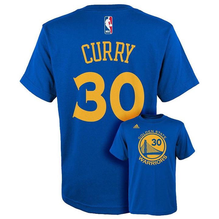 Boys 8-20 Adidas Golden State Warriors Stephen Curry Player Tee, Boy's, Size: Xl, Blue