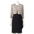Women's Msk Foiled Dress & Jacket Set, Size: 12, Oxford