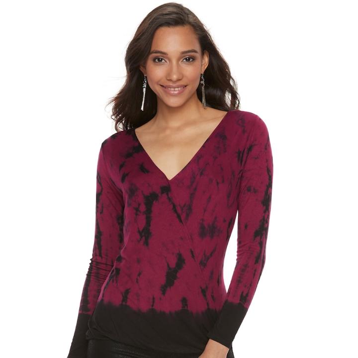Women's Rock & Republic&reg; Twist Top, Size: Large, Pink