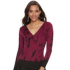 Women's Rock & Republic&reg; Twist Top, Size: Large, Pink