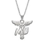 Logoart Sterling Silver Md Caduceus Doctor Pendant Necklace, Women's, Size: 18, Grey