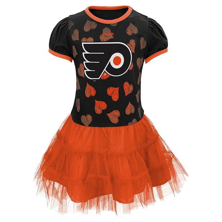 Girls 4-6x Reebok Philadelphia Flyers Tutu Dress, Size: Large, Black