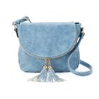 Deluxity Tassel Flap Crossbody Bag, Women's, Blue Other