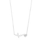 Sterling Silver Philadelphia Eagles Heartbeat Necklace, Women's, Size: 18, Grey