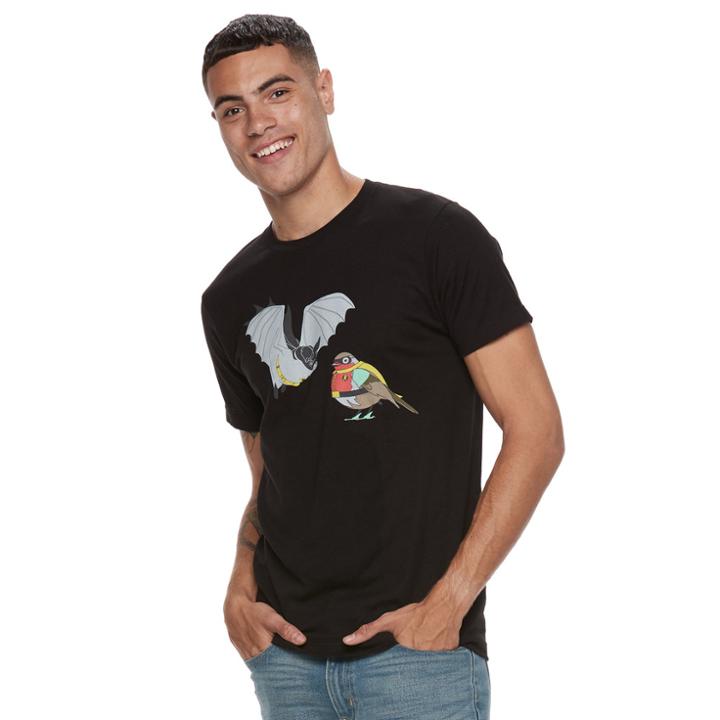 Men's Dc Comics Batman & Robin Tee, Size: Xxl, Black
