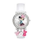 Disney's Minnie Mouse Women's Crystal Charm Watch, Size: Medium, White