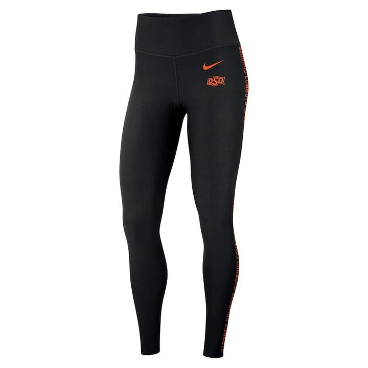 Women's Nike Oklahoma State Cowboys Dri-fit Leggings, Size: Xl, Black