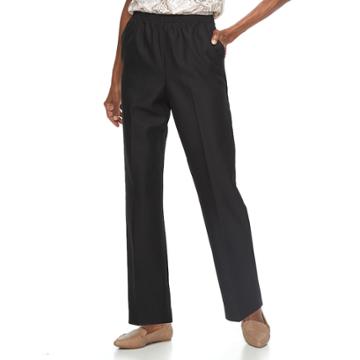 Women's Alfred Dunner Studio Pull-on Pants, Size: 16 Short, Black