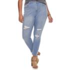 Juniors' Plus Size Mudd&reg; High-waisted Jeggings, Teens, Size: 18, Med Blue
