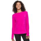 Women's Tek Gear&reg; Microfleece Long Sleeve Top, Size: Small, Dark Pink