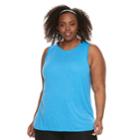 Plus Size Tek Gear&reg; Dry Tek Tank Top, Women's, Size: 1xl, Med Blue