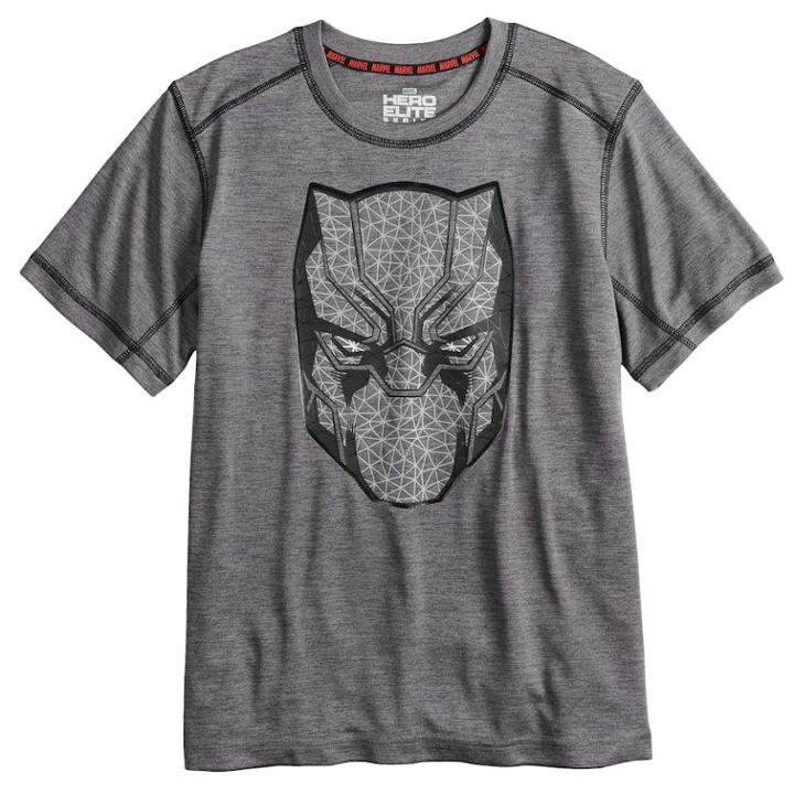Boys 8-20 Marvel Hero Elite Series Black Panther Tee, Size: Small, Grey (charcoal)