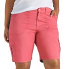 Plus Size Lee Diani Cargo Bermuda Shorts, Women's, Size: 25 - Regular, Dark Pink