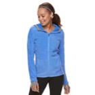 Petite Tek Gear Microfleece Full-zip Hoodie Jacket, Women's, Size: M Petite, Med Blue