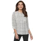 Women's Apt. 9&reg; Georgette Blouse, Size: Large, Natural