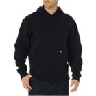Men's Dickies Midweight Fleece Pullover Hoodie, Size: X Lrge M/r, Black