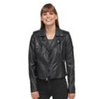 Women's Levi's Faux-leather Motorcycle Jacket, Size: Small, Black