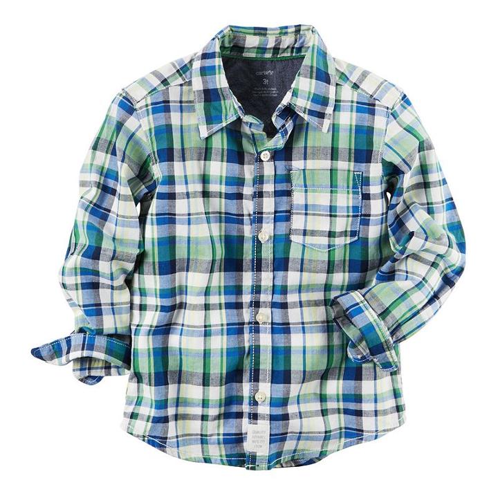 Boys 4-8 Carter's Plaid Button-down Pocket Shirt, Boy's, Size: 7, Ovrfl Oth
