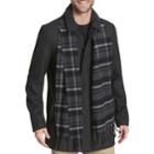 Men's Dockers Wool-blend Walking Jacket With Plaid Scarf, Size: Large, Dark Grey