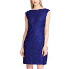 Women's Chaps Floral Lace Sheath Dress, Size: 2, Blue