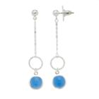 Lc Lauren Conrad Blue Nickel Free Linear Drop Earrings, Women's
