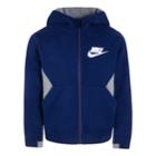 Boys 4-7 Nike Club Fleece Zip Hoodie, Size: 4, Dark Blue