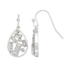 Lc Lauren Conrad Baguette Cluster Nickel Free Teardrop Earrings, Women's, Silver