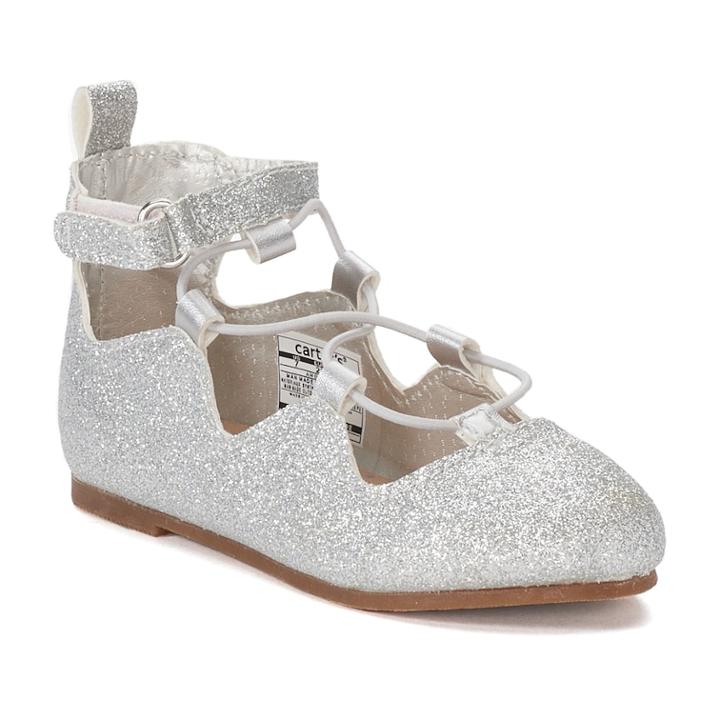 Carter's Toddler Girls' Flats, Size: 11, Silver